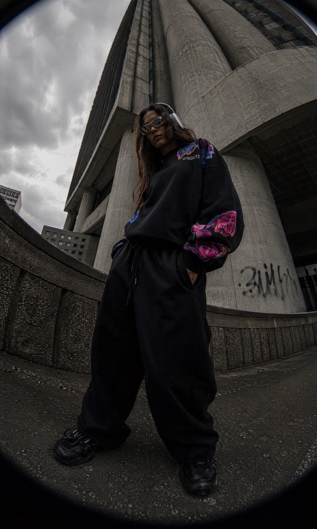 STIEGLITZ-PANTALON-NERO BALLOON