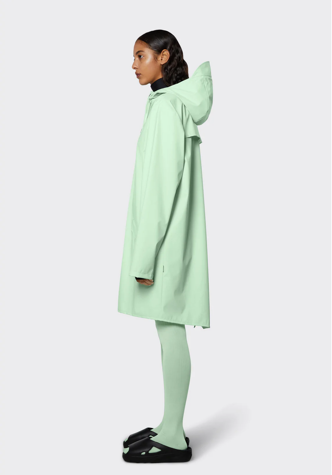 Manteau imperméable long et élégant, unisexe, poncho de pluie avec poche à  rabat